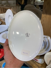 Đĩa xoài trắng trơn 9inch