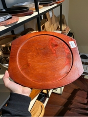 Bản Gang Tròn Đễ Gỗ Đỏ 24cm