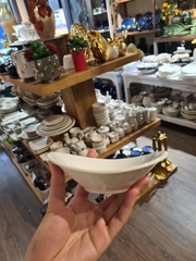 Chén thỏi vàng 13.5 x 11 cm Trắng Ngà