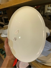 Đĩa xoài trắng trơn 14inch