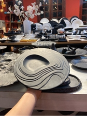 Đĩa kiểu 10icnh đen méo C346