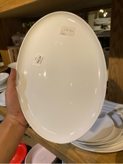 Đĩa xoài trắng trơn 12inch