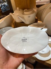Đĩa khăn oval vân lá