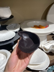 Dĩa hàu 13cm màu đen