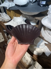 Dĩa sò điệp 14x12cm màu đen