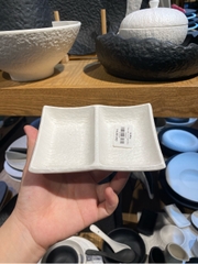 Chén chấm CN 2 ngăn trắng Shanghai