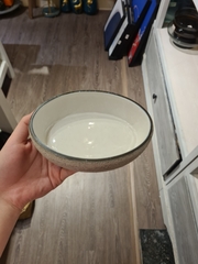 Tô oval 16 x 4.5 cm phun san hô