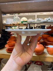 Đĩa kê trà to Kaleidoscope trắng