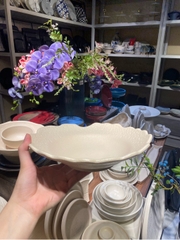 Dĩa lượn 26x6.5cm màu be