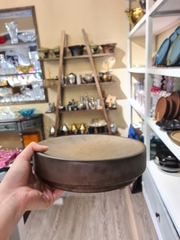 Khay tròn bằng 24x6cm nâu đồng