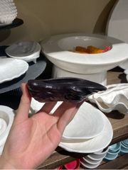Dĩa hàu 13cm màu đen