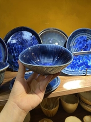 Tô gấp cạnh 6.25inch hoa xanh