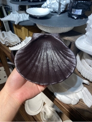Dĩa sò điệp 14x12cm màu đen