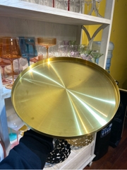Khay inox tròn vàng 32cm