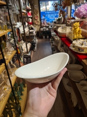 Tô oval vành đầu 22 cm Trắng Ngà