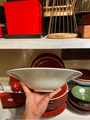Đĩa soup 12 đỏ viền trắng