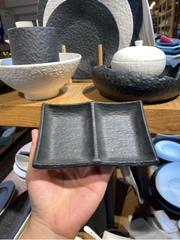 Chén chấm CN 2 ngăn đen Shanghai
