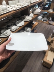 Dĩa chữ nhật phắng 23 x 15.5 cm Trắng Ngà