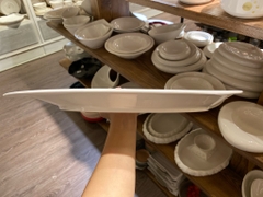 Đĩa tam giác trắng trơn 16inch