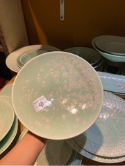 Đĩa sâu 9inch xanh khảm