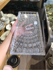 Đĩa pha lê chữ nhật mài