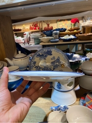 Đĩa nông 22cm Blue and white