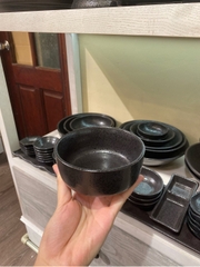 Chén 12 cm màu đen (không vệt) (MÀU MỚI)