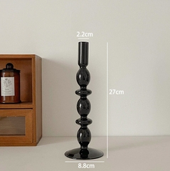 Chân nến sứ đen