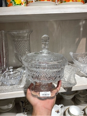 Thố pha lê Alexandria chân đế cánh hoa 15cm