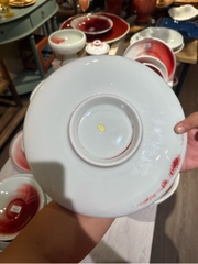 Đĩa có chân nhỏ 10.75inch Trăng Đỏ