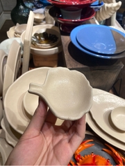 Chén lá vỏ sò 9x3cm màu be