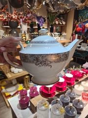 Bộ cafe xanh ngọc dây vàng