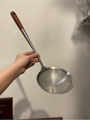Vợt cán gỗ 14cm inox 304