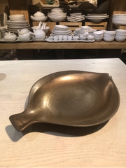Dĩa cá tròn 37cm trơn (S1) Nâu đồng