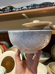 Tô tròn 16cm trắng phun đen