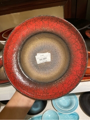 Đĩa soup 7 đỏ chàm đen lòng nâu