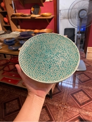 Đĩa tròn 8inch tàn ong xanh ngọc