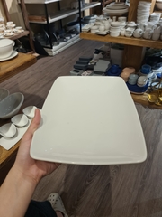 Dĩa chữ nhật phắng 31 x 22 cm Trắng Ngà