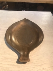 Dĩa cá tròn 37cm trơn (S1) Nâu đồng