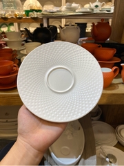 Đĩa kê trà to Kaleidoscope trắng