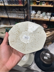 Đĩa lục giác sâu 6 kem chấm nâu