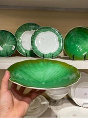 Đĩa nón 10inch xanh vân lá