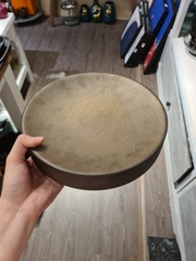 Khay tròn bằng 24x6cm nâu đồng