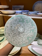 Đĩa chân 10.6inch xanh khảm