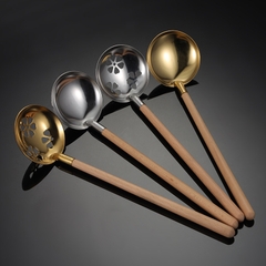 Muôi Cán Gỗ Inox 304