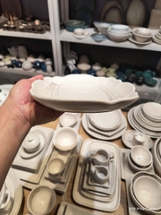 Đĩa oval bông 30x20 cm lộc phát có vệt