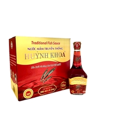Nước mắm PQ Huỳnh Khoa  - 45 độ đạm - Chai 200ml - Hộp 6 chai - Cốt nhĩ nguyên chất