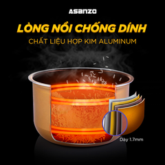 Nồi cơm điện nắp gài Asanzo RC-18G20