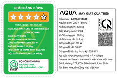 Máy giặt Aqua Inverter 10 Kg AQW-DR100JT BK