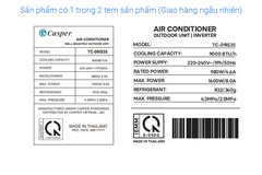 Máy Lạnh Casper Inverter 1 HP TC-09IS35